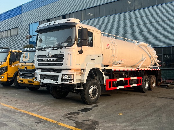 6X4 SHACMAN Vacuum Sewage Suction Truck Sanitation Truck